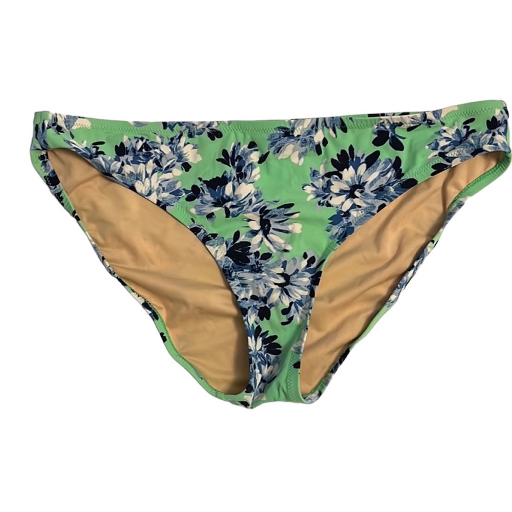 J Crew Green Floral Bikini Bottom